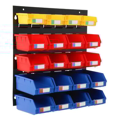 Organizador de pared 20 cajas plsticas 46x48 cm