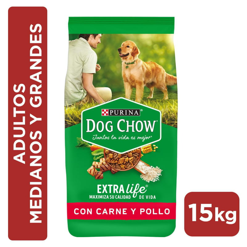 DOG CHOW - para Perro Adulto Carne y pollo 15 kg