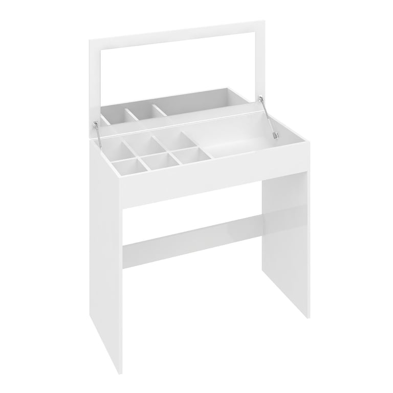 Tocador con espejo abatible y 2 cajones - L120 cm | Leroy Merlin