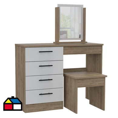 Mueble de tocador 4 cajones  100x126,7x42,5 cm