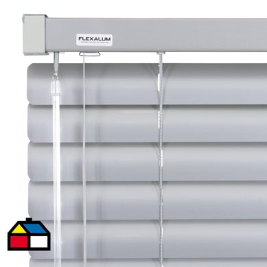Persiana Aluminio Plata Ancho 141a150cm Alto 191a200cm