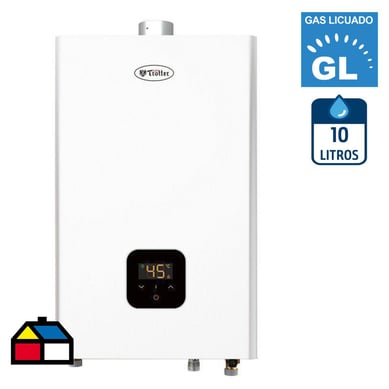 Calefont gas licuado tiro forzado digital 10 lts