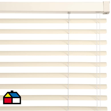 Persiana Aluminio Crema Ancho 141a150cm Alto 281a300cm