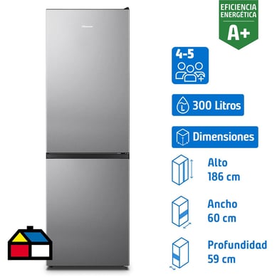 Refrigerador Bottom Freezer No Frost 300 Litros Inox RD-39WC