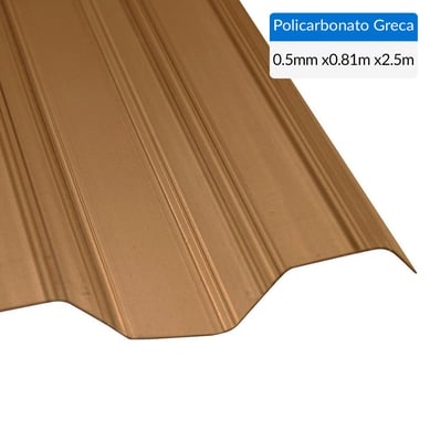 Policarbonato Greca Bronce 0,5mmx0,81x2,5mt