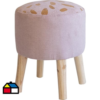 Pouf emma 45x36x36 cm folia rosado