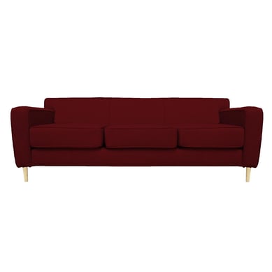 Sof adonia 3 cuerpos lino rojo 200x85x90 cm