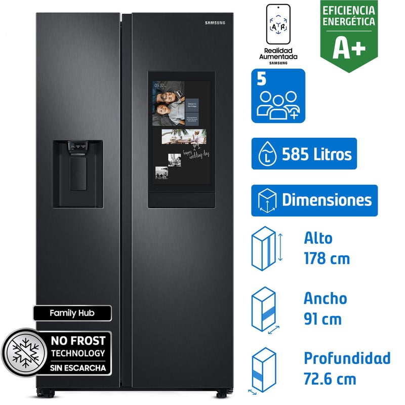 SAMSUNG - Refrigerador side by side 585 litros