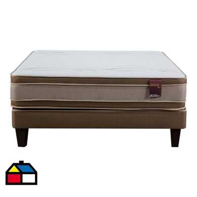 Cama Euro Gold Dos 2 plazas base normal