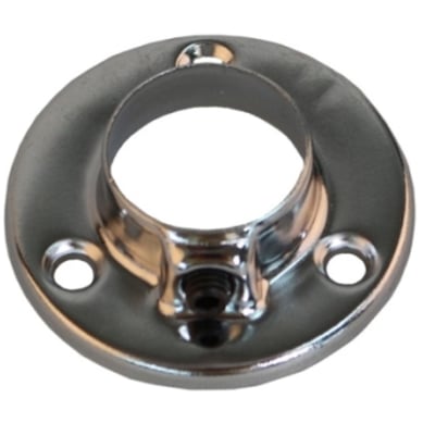 Soporte barra metalico redondo cromado - kutz