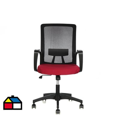 Silla PC Ergonmica Happy 56x104x59 cm roja