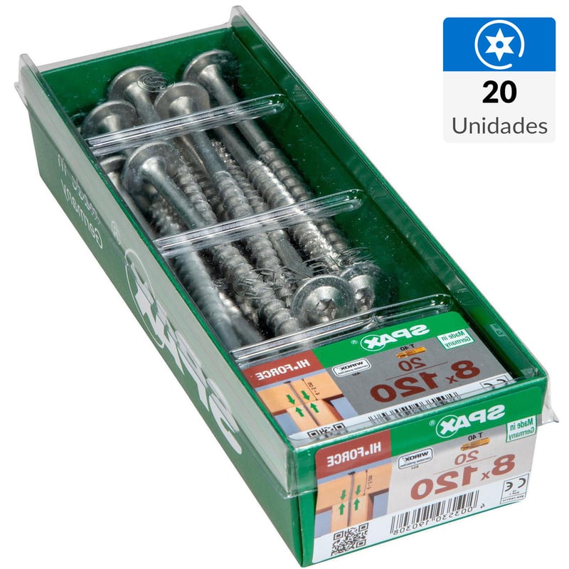 Tornillos Torx 25 Dimensiones Tornillos Madera Cabeza Avellanada - 4.5x50 Mm, Incluye Broca TX25 Tornillos Para Madera 200 Unidades