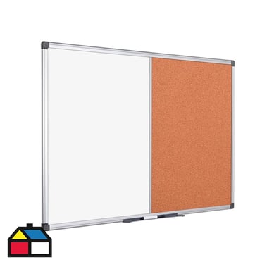 Pizarra mixta corcho+magntica 90x60 bi-silque