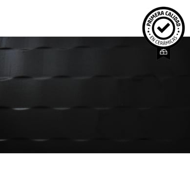 Cermica 25x40 cm Frost waves black Negro 1.5 m2