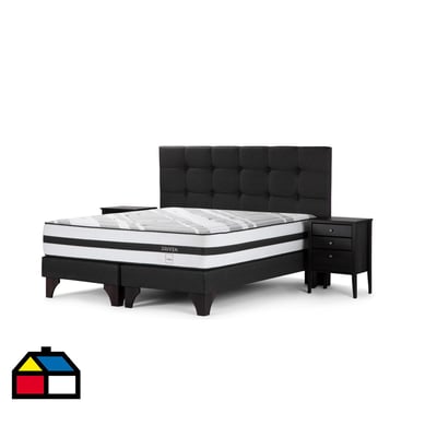 Cama europea DRIVEN King  + Muebles