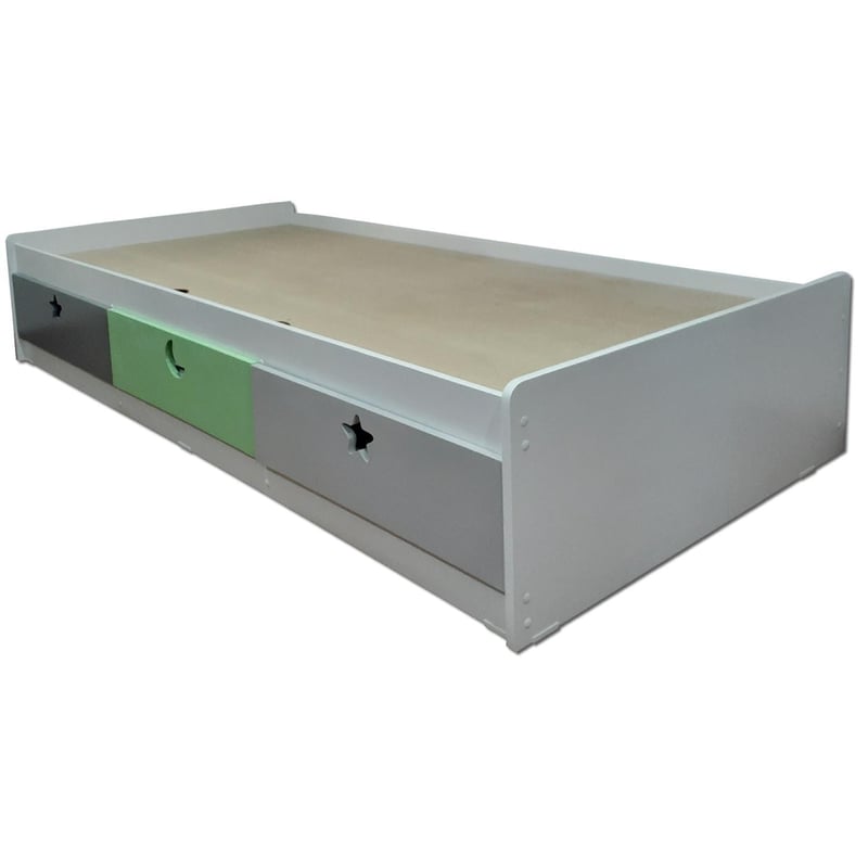 MUEBLES KIDS - Cama 3 C Verde Gris 1.5 Plza