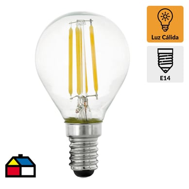 Ampolleta Led Filamentos E14 4 W Luz Clida