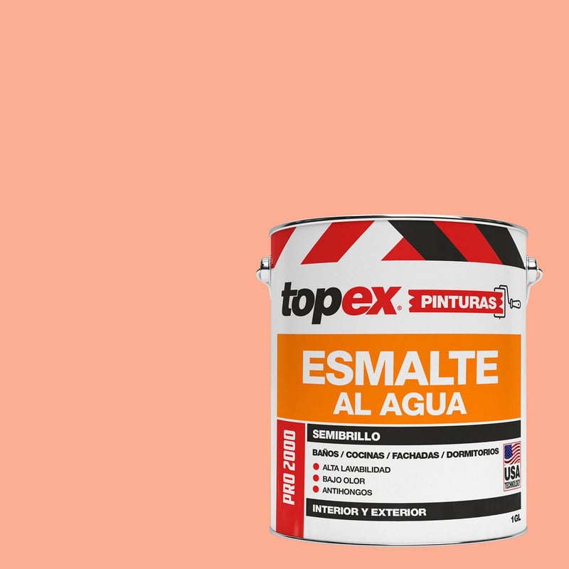 TOPEX - Esmalte al Agua Semibrillante 1 galón(es) Naranjo Damasco