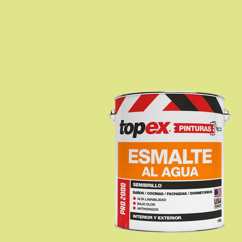 TOPEX - Esmalte al Agua Semibrillante 1 galón(es) Amarillo