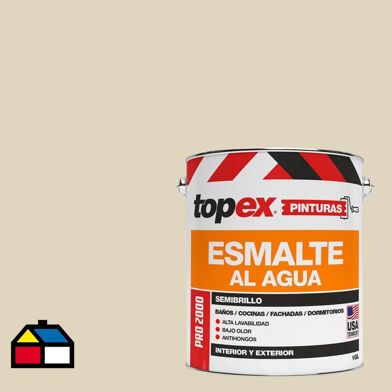 TOPEX - Esmalte al agua semibrillo lavable  marfil 1 Gl