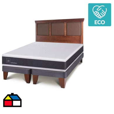 Cama europea New Ortopedic 2 plazas  + Muebles