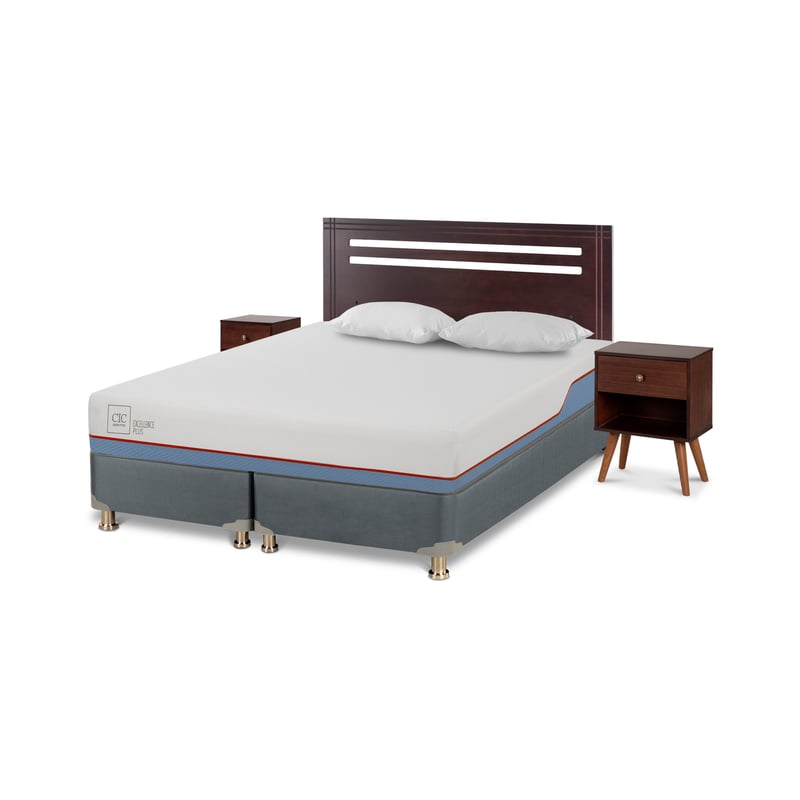 CIC - Box spring Excellence Plus 2 plazas  + Muebles