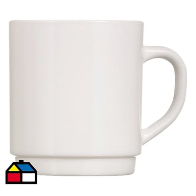 Mug 290 ml vidrio blanco