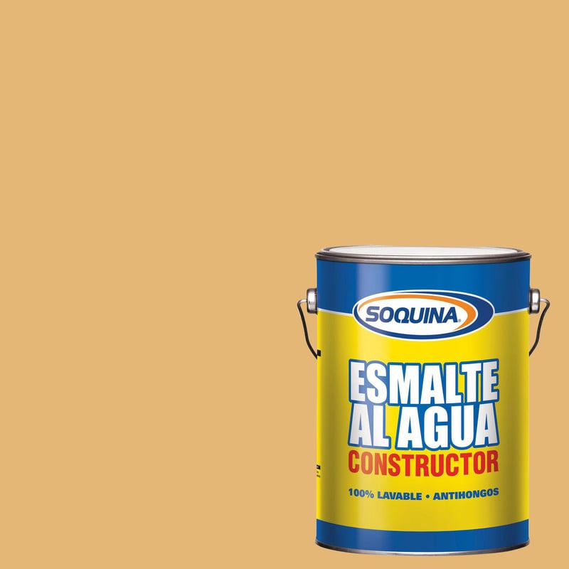 SOQUINA - Esmalte al Agua Satinado 1 galón(es) Naranjo Melon