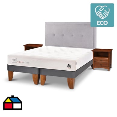 Cama europea Cocopedic King  + Muebles