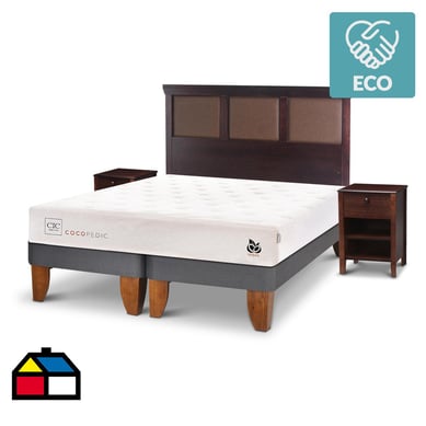 Cama europea Cocopedic King  + Muebles