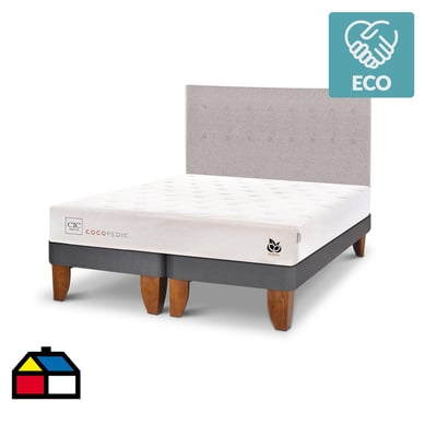 Cama europea Cocopedic King  + Muebles