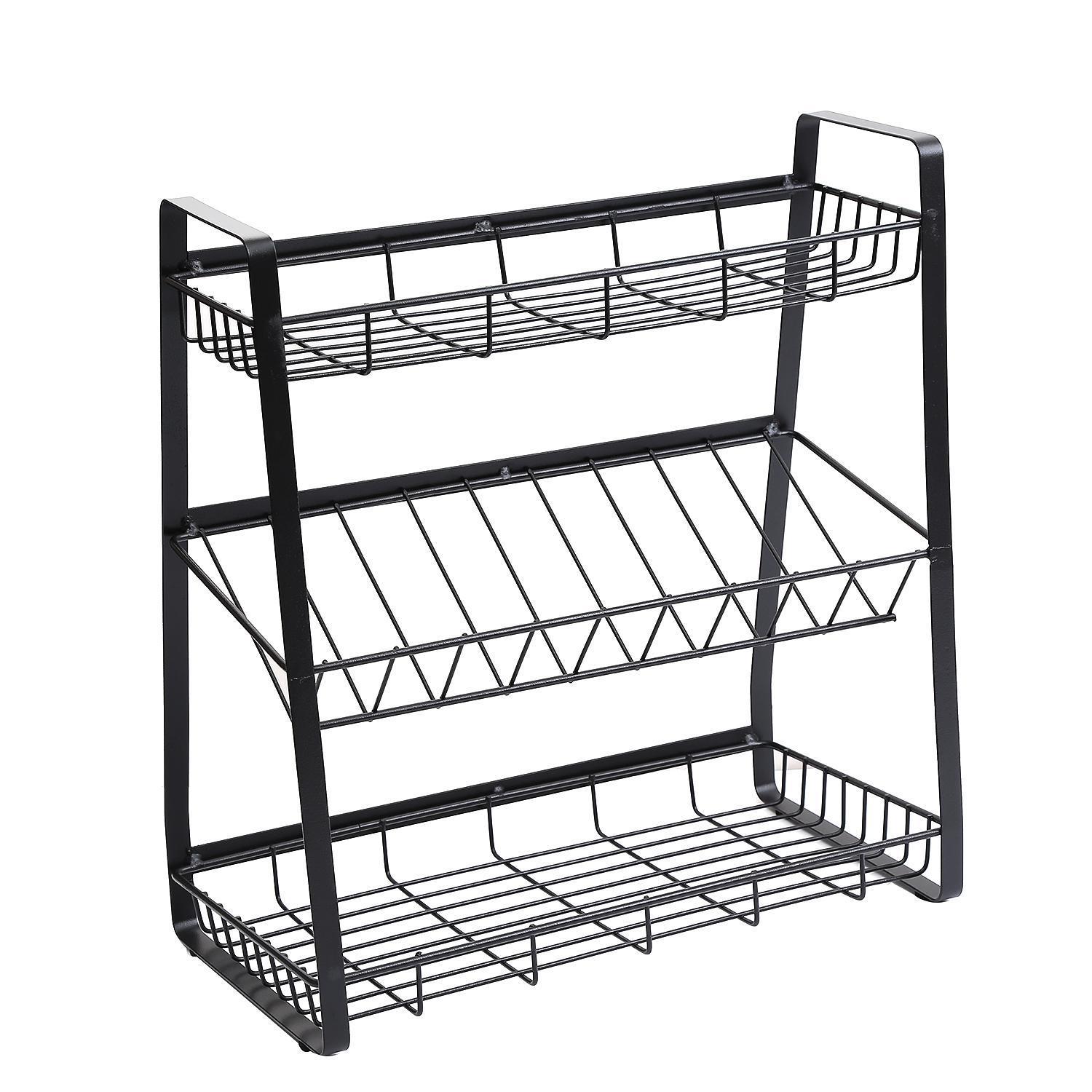 Organizador De Especias De 3 Niveles Para Cajón - Plástico Blanco, Medidas 39x15x5 Cm, Para Botes De Condimentos
