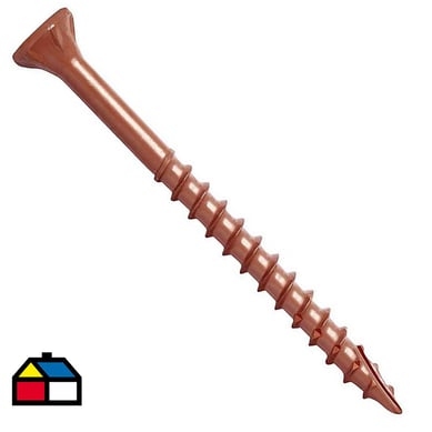 Tornillo para terraza (deck) 7 x 1 5/8 ruspert rojo 4unid