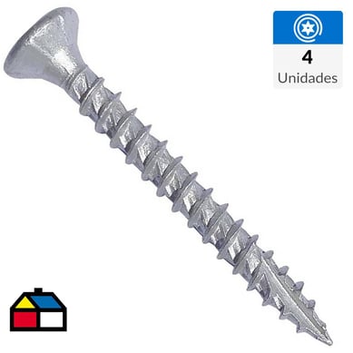 Tornillo turbo  screw .torx. #8[4.0]x30 ruspert 4unid