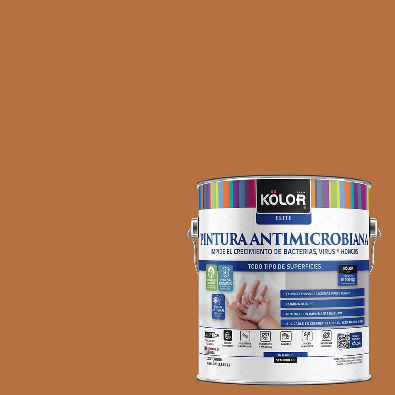 KOLOR - Pintura Antimicrobiana Semibrillante 1 galón(es) Fucsia Lomé