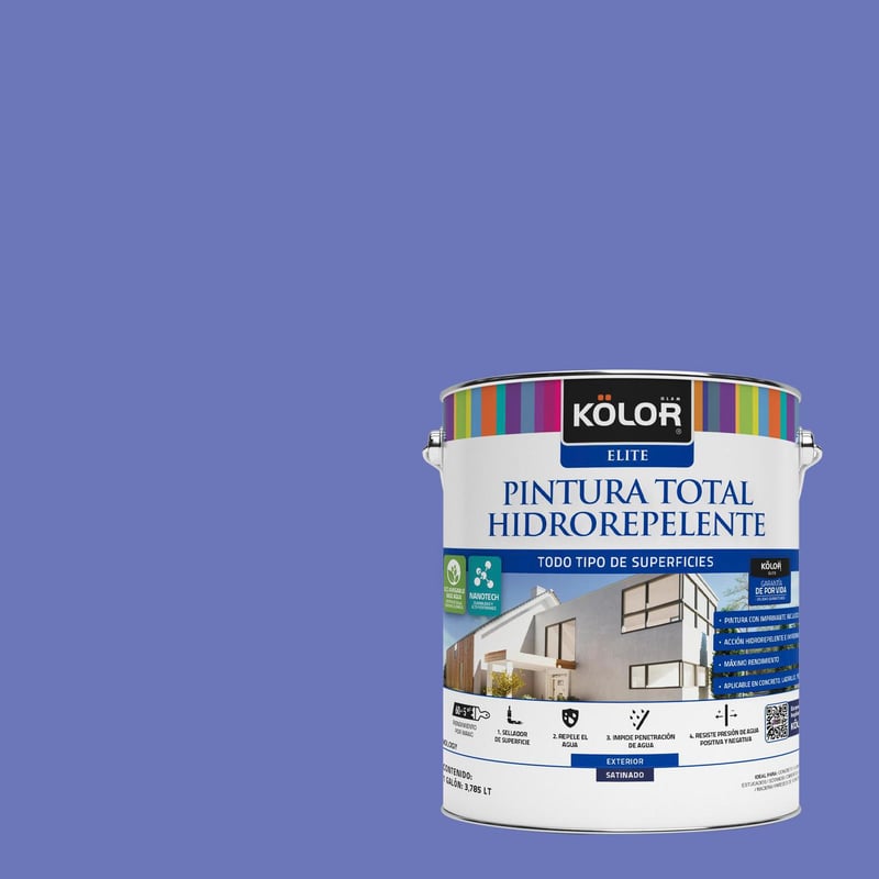 KOLOR - Pintura Hidrorepelente Satinado 1 galón(es) Azul Sangre Grande