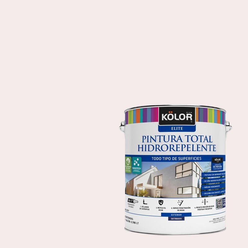 KOLOR - Pintura Hidrorepelente Satinado 1 galón(es) Fucsia Bilbao