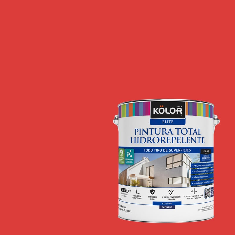 KOLOR - Pintura Hidrorepelente Satinado 1 galón(es) Verde Angoon