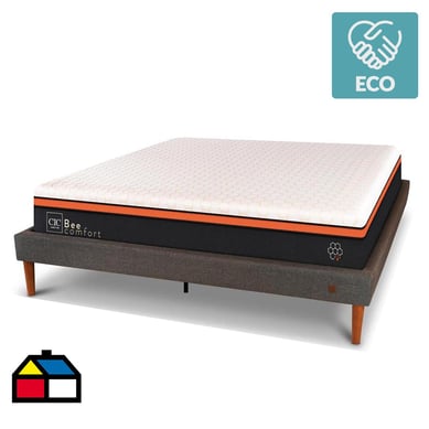 Cama europea Bee Comfort 2 plazas  + Muebles