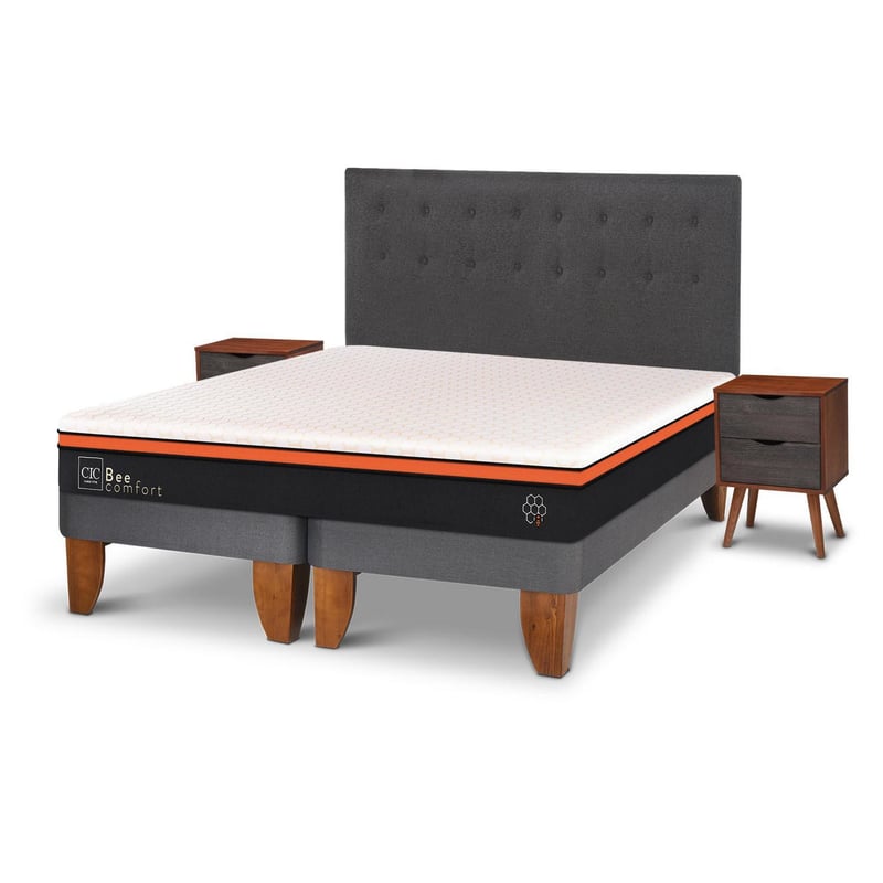CIC - Cama europea Bee Comfort King  + Muebles