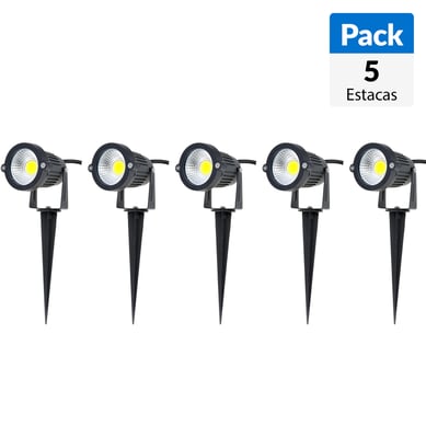 Pack 5 Foco LED Estaca Jardn 7W Fro