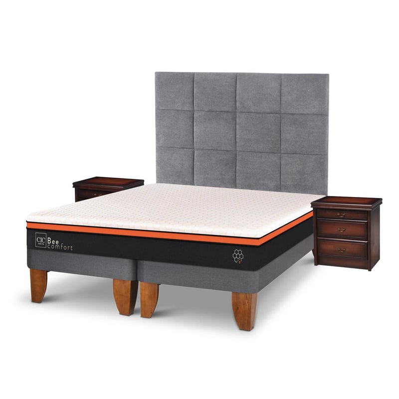 CIC - Cama europea Bee Comfort King  + Muebles