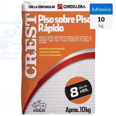 Adhesivo Cermica Piso Superficie Rgido 10 kg