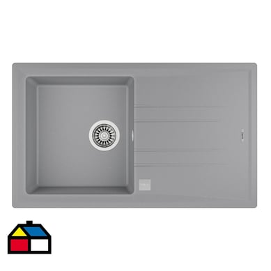 Lavaplatos 86 x 51 x 20, Empotrado, Granito Gris