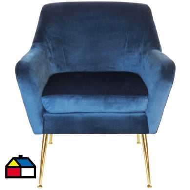 Poltrona George azul velvet