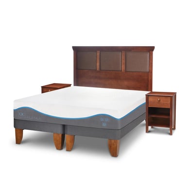 Cama europea Alaska 2 plazas  + Muebles