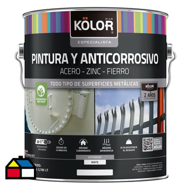 Pintura y anticorrosivo base agua mate gris grafiro 1 galn