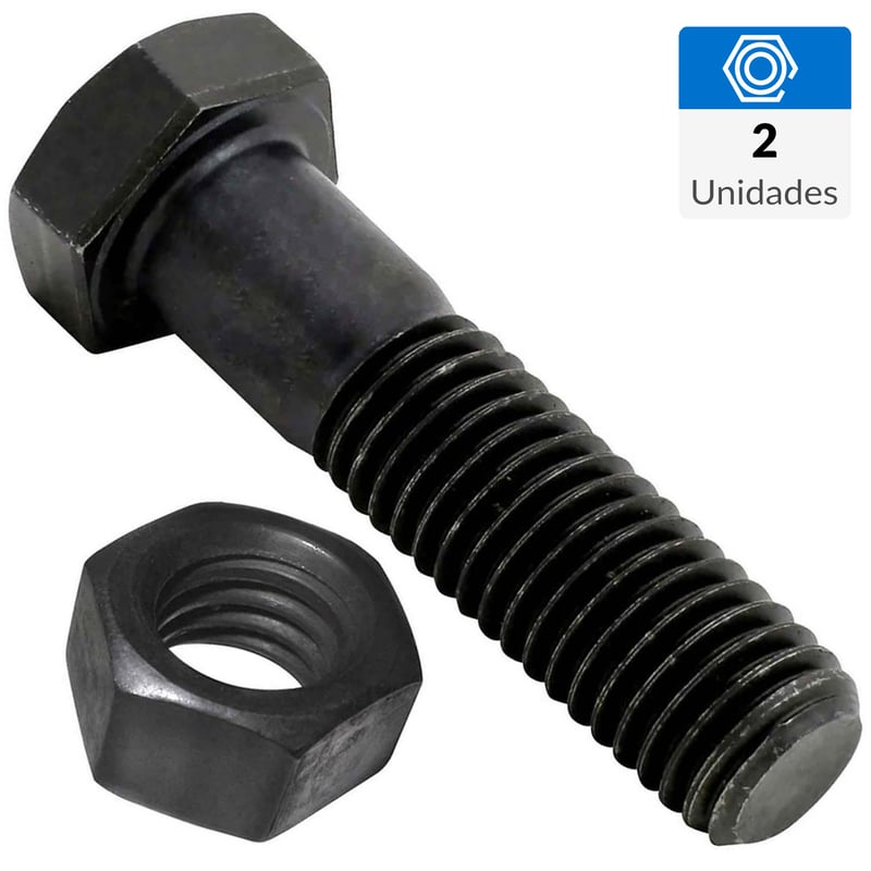 Perno Cab Hexagonal G8 Unc Con Tuerca 3 8 X 3 4 Pavonado 2 Unid