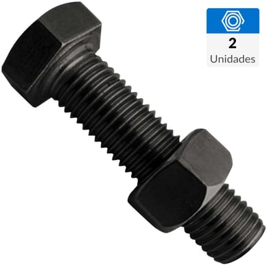Perno cab.hexagonal g8.unc con tuerca 3/8 x 1 1/4 pavonado 2 unid