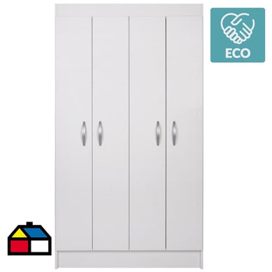 Closet  Bagua 4 puertas blanco